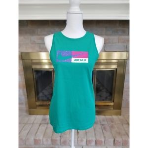 NIKE Womens Sleeveless Green Tank Top Small